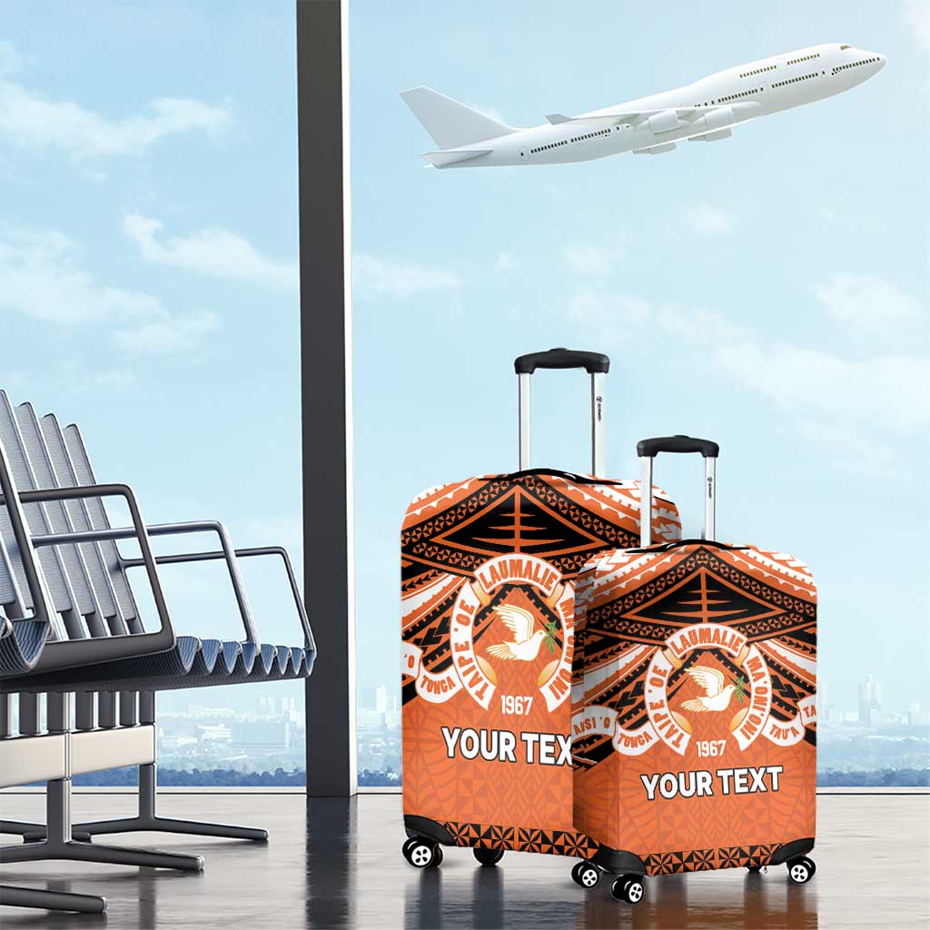 Personalised Tonga Tailulu College Luggage Cover Polynesian Ngatu Tribal LT9 - Polynesian Pride