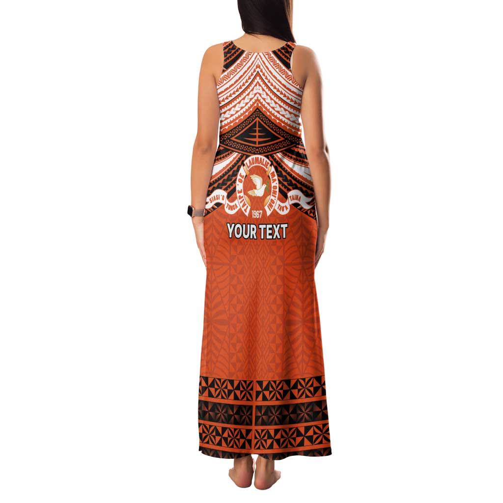 Personalised Tonga Tailulu College Tank Maxi Dress Polynesian Ngatu Tribal LT9 - Polynesian Pride