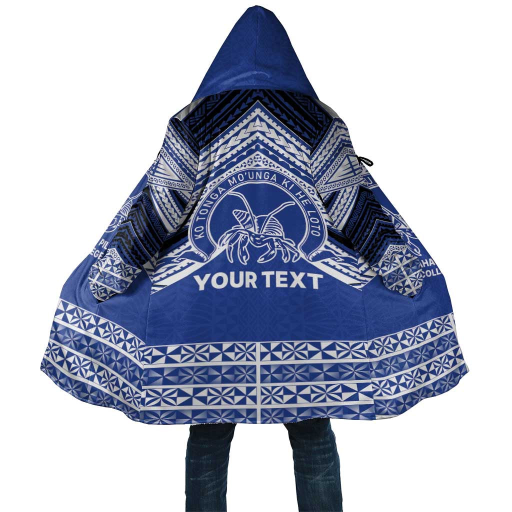 Personalised Tonga Taufa'ahau Pilolevu College Cloak Polynesian Ngatu Tribal LT9 Unisex Blue - Polynesian Pride