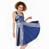 Personalised Tonga Taufa'ahau Pilolevu College Midi Dress Polynesian Ngatu Tribal LT9 - Polynesian Pride