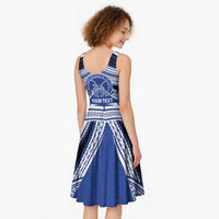Personalised Tonga Taufa'ahau Pilolevu College Midi Dress Polynesian Ngatu Tribal LT9 - Polynesian Pride