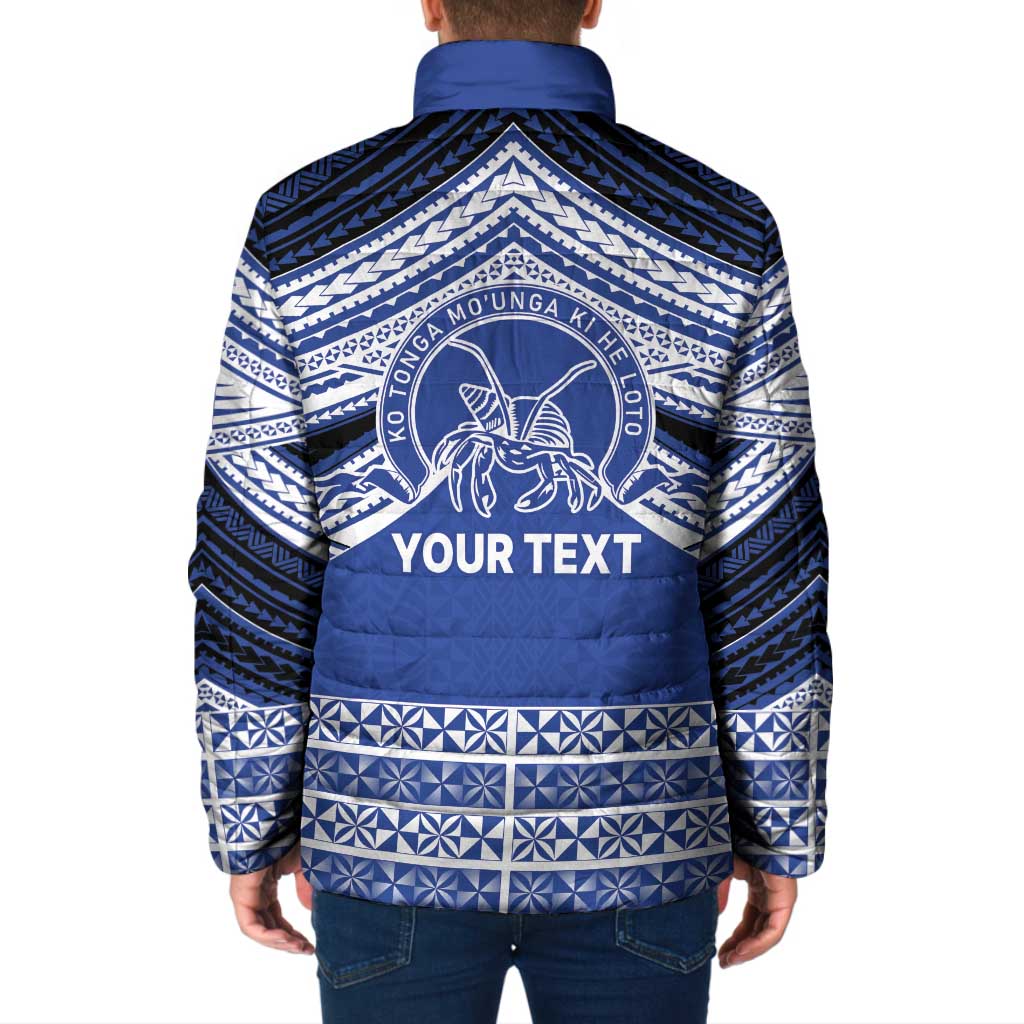 Personalised Tonga Taufa'ahau Pilolevu College Padded Jacket Polynesian Ngatu Tribal LT9 - Polynesian Pride