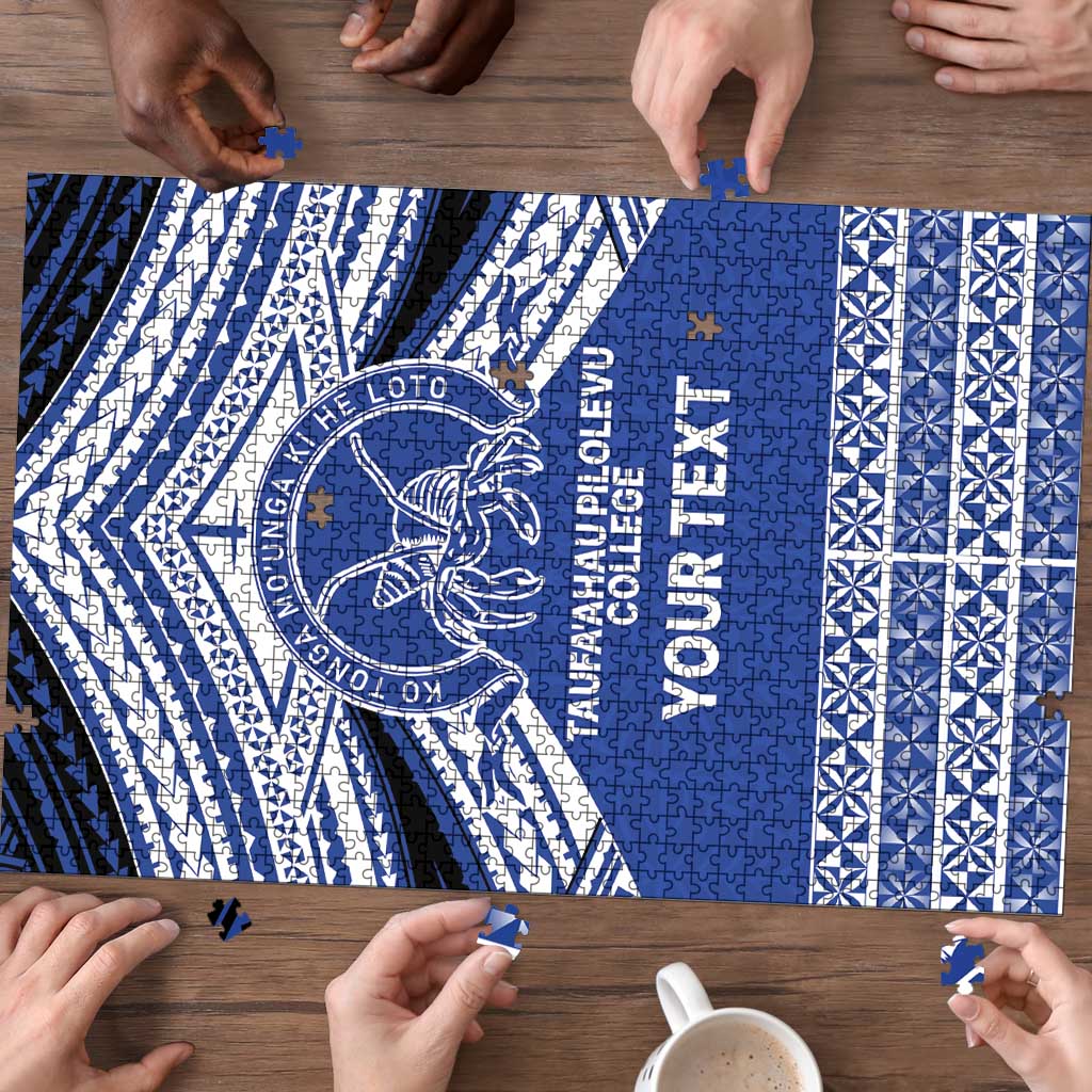 Personalised Tonga Taufa'ahau Pilolevu College Puzzle Polynesian Ngatu Tribal LT9 - Polynesian Pride