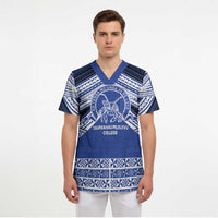 Personalised Tonga Taufa'ahau Pilolevu College Scrub Top Polynesian Ngatu Tribal LT9 - Polynesian Pride