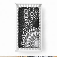 Black Tongan Ngatu Fonulei Pattern Baby Bed Cover LT9 28 × 52 in Black - Polynesian Pride