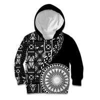 Black Tongan Ngatu Fonulei Pattern Kid Hoodie LT9 Hoodie Black - Polynesian Pride