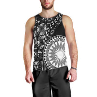 Black Tongan Ngatu Fonulei Pattern Men Tank Top LT9 - Polynesian Pride