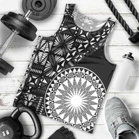 Black Tongan Ngatu Fonulei Pattern Men Tank Top LT9 - Polynesian Pride