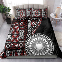 Red Tongan Ngatu Fonulei Pattern Bedding Set LT9 - Polynesian Pride
