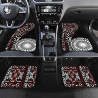 Red Tongan Ngatu Fonulei Pattern Car Mats LT9 Set 4pcs Red - Polynesian Pride