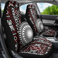Red Tongan Ngatu Fonulei Pattern Car Seat Cover LT9 - Polynesian Pride