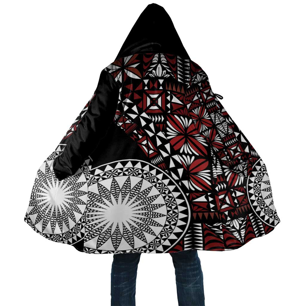 Red Tongan Ngatu Fonulei Pattern Cloak LT9 Unisex Red - Polynesian Pride