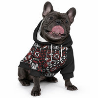 Red Tongan Ngatu Fonulei Pattern Pet Hoodie LT9 - Polynesian Pride