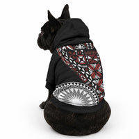 Red Tongan Ngatu Fonulei Pattern Pet Hoodie LT9 - Polynesian Pride