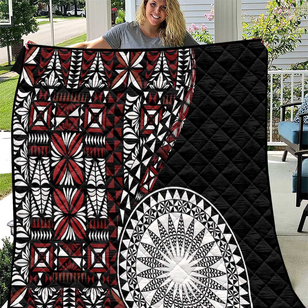 Red Tongan Ngatu Fonulei Pattern Quilt LT9 Red - Polynesian Pride