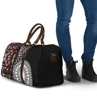 Red Tongan Ngatu Fonulei Pattern Travel Bag LT9 - Polynesian Pride
