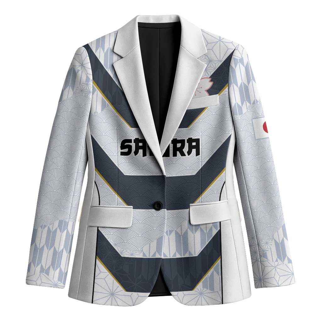 Japan Pacific Rugby 2022-23 Custom Blazer Black Sakura Japanese Wave Pattern LT9 Unisex Black - Polynesian Pride