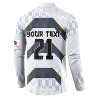 Japan Pacific Rugby 2022-23 Custom Button Sweatshirt Black Sakura Japanese Wave Pattern LT9 - Polynesian Pride