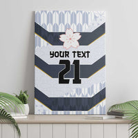 Japan Pacific Rugby 2022-23 Custom Canvas Wall Art Black Sakura Japanese Wave Pattern LT9 - Polynesian Pride