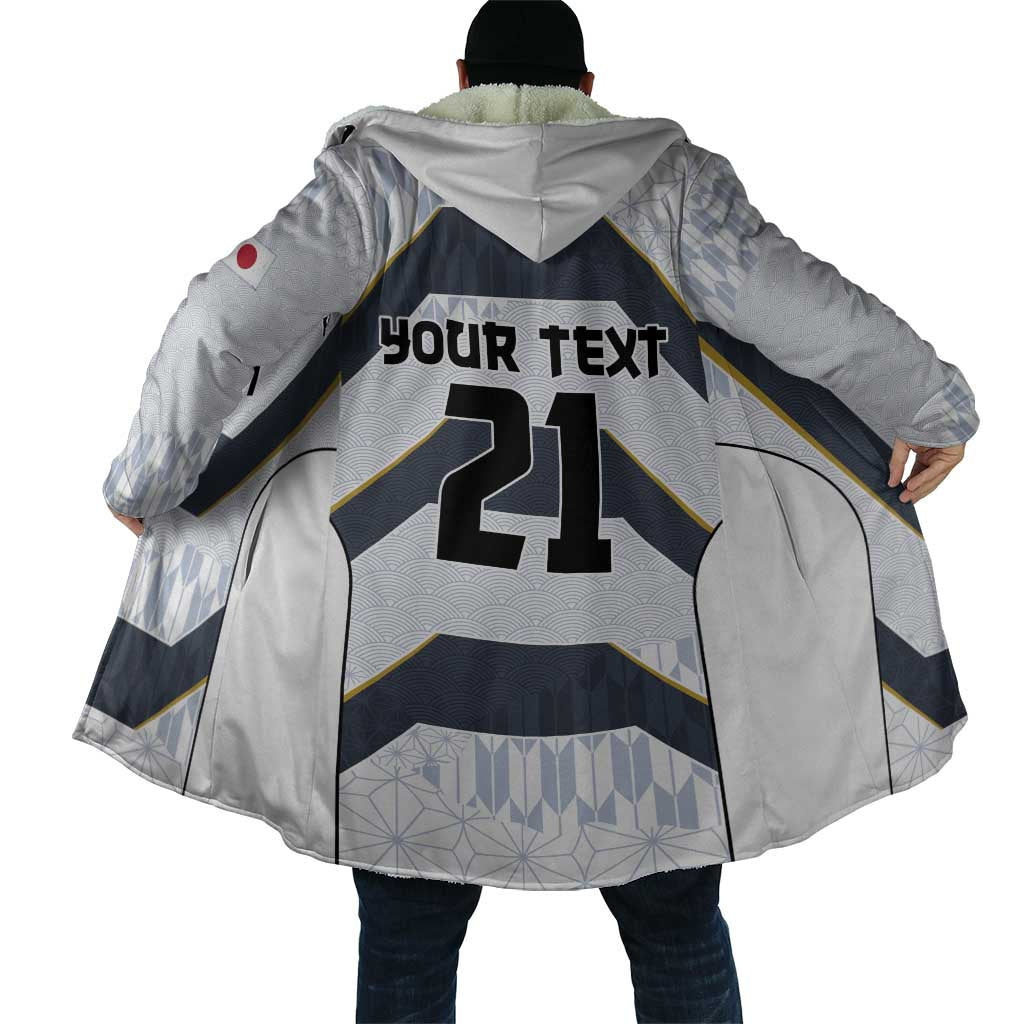 Japan Pacific Rugby 2022-23 Custom Cloak Black Sakura Japanese Wave Pattern LT9 - Polynesian Pride