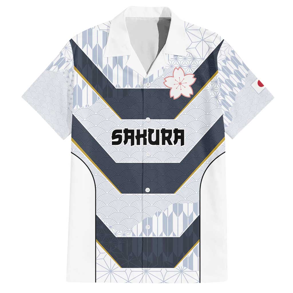 Japan Pacific Rugby 2022-23 Custom Hawaiian Shirt Black Sakura Japanese Wave Pattern LT9 Black - Polynesian Pride