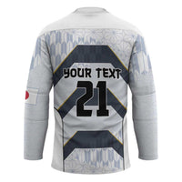Japan Pacific Rugby 2022-23 Custom Hockey Jersey Black Sakura Japanese Wave Pattern LT9 - Polynesian Pride