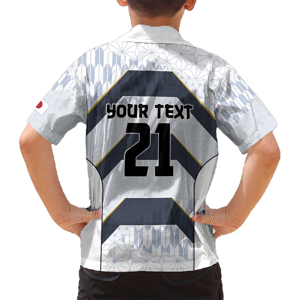 Japan Pacific Rugby 2022-23 Custom Kid Hawaiian Shirt Black Sakura Japanese Wave Pattern LT9 - Polynesian Pride