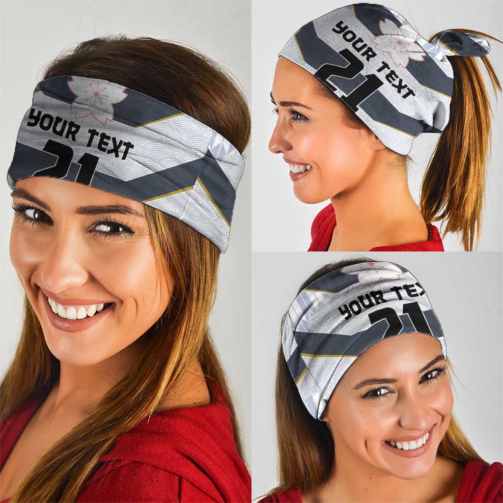 Japan Pacific Rugby 2022-23 Custom Neck Gaiter Black Sakura Japanese Wave Pattern LT9 - Polynesian Pride