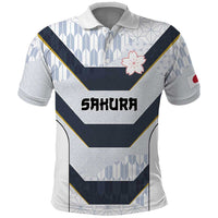 Japan Pacific Rugby 2022-23 Custom Polo Shirt Black Sakura Japanese Wave Pattern LT9 Black - Polynesian Pride