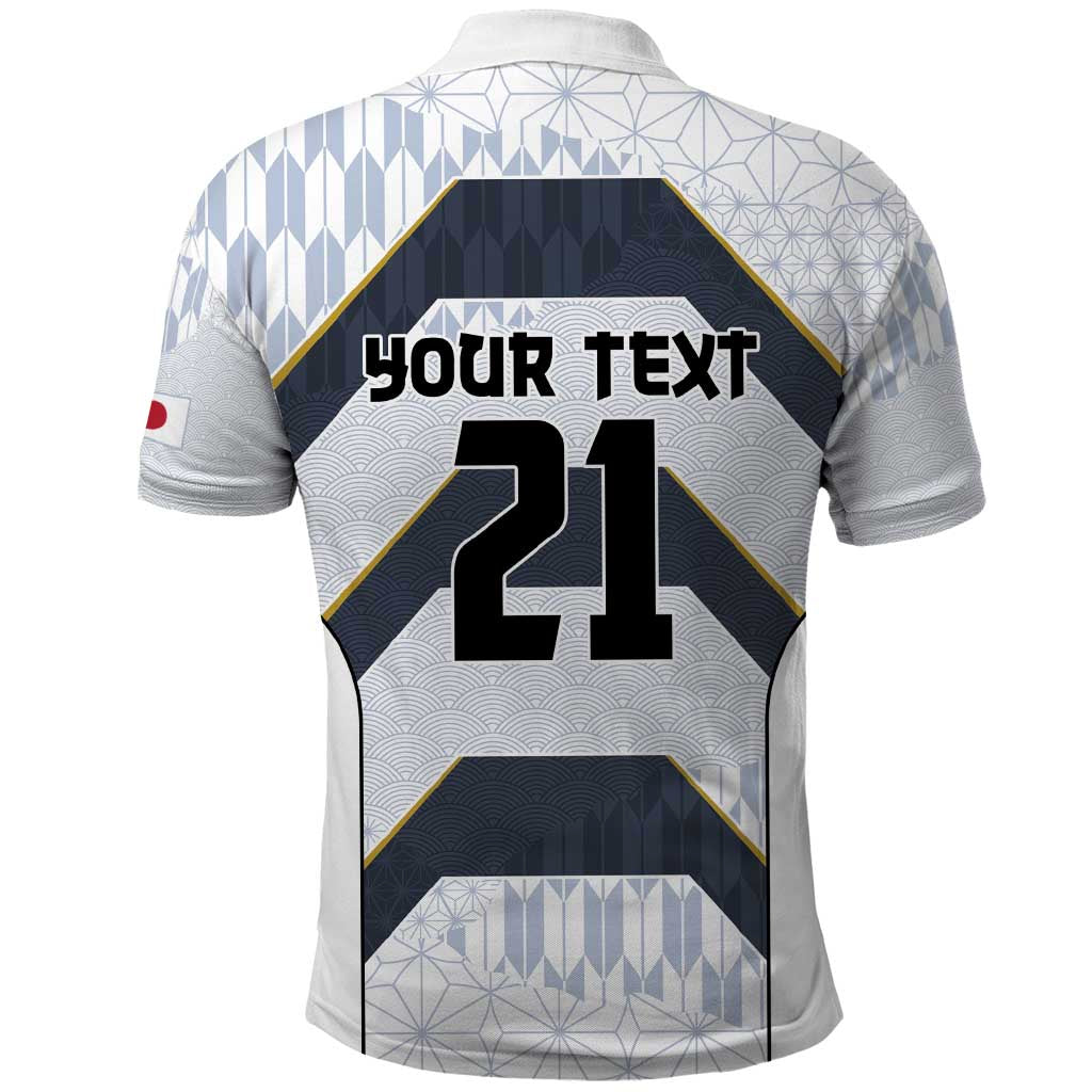 Japan Pacific Rugby 2022-23 Custom Polo Shirt Black Sakura Japanese Wave Pattern LT9 - Polynesian Pride