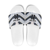 Japan Pacific Rugby 2022-23 Custom Slide Sandals Black Sakura Japanese Wave Pattern LT9 Black - Polynesian Pride