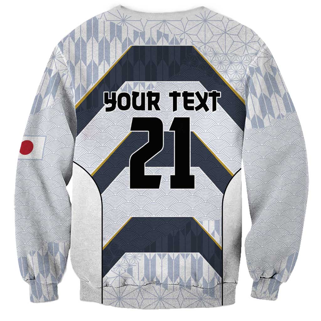 Japan Pacific Rugby 2022-23 Custom Sweatshirt Black Sakura Japanese Wave Pattern LT9 - Polynesian Pride