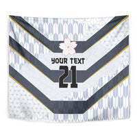 Japan Pacific Rugby 2022-23 Custom Tapestry Black Sakura Japanese Wave Pattern LT9 - Polynesian Pride