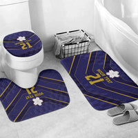 Japan Pacific Rugby 2022-23 Custom Bathroom Set Blue Sakura Japanese Wave Pattern LT9 Mat Set Only (3 pcs) One Size Blue - Polynesian Pride