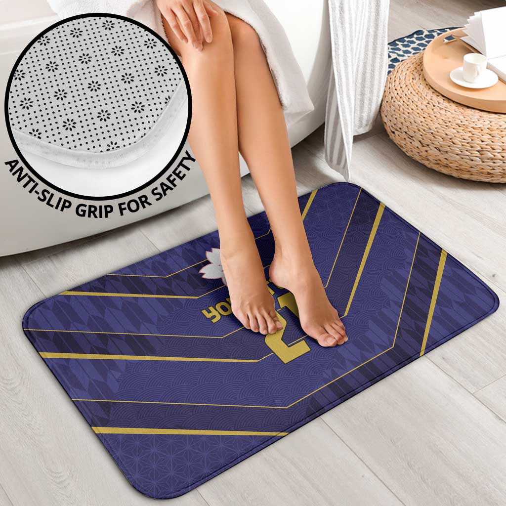 Japan Pacific Rugby 2022-23 Custom Bathroom Set Blue Sakura Japanese Wave Pattern LT9 - Polynesian Pride
