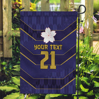Japan Pacific Rugby 2022-23 Custom Garden Flag Blue Sakura Japanese Wave Pattern LT9 Garden Flag Blue - Polynesian Pride
