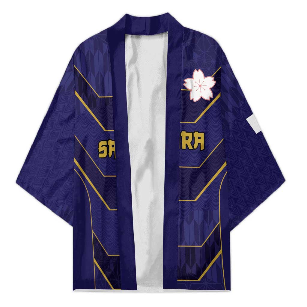 Japan Pacific Rugby 2022-23 Custom Kimono Blue Sakura Japanese Wave Pattern LT9 Unisex Blue - Polynesian Pride
