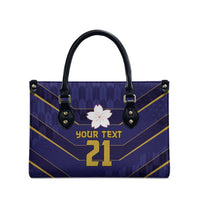 Japan Pacific Rugby 2022-23 Custom Leather Bag Blue Sakura Japanese Wave Pattern LT9 - Polynesian Pride