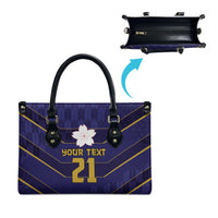 Japan Pacific Rugby 2022-23 Custom Leather Bag Blue Sakura Japanese Wave Pattern LT9 - Polynesian Pride