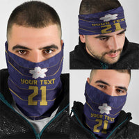 Japan Pacific Rugby 2022-23 Custom Neck Gaiter Blue Sakura Japanese Wave Pattern LT9 - Polynesian Pride