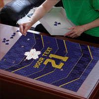 Japan Pacific Rugby 2022-23 Custom Puzzle Blue Sakura Japanese Wave Pattern LT9 - Polynesian Pride