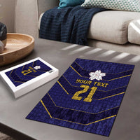 Japan Pacific Rugby 2022-23 Custom Puzzle Blue Sakura Japanese Wave Pattern LT9 - Polynesian Pride