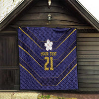 Japan Pacific Rugby 2022-23 Custom Quilt Blue Sakura Japanese Wave Pattern LT9 - Polynesian Pride