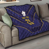 Japan Pacific Rugby 2022-23 Custom Quilt Blue Sakura Japanese Wave Pattern LT9 - Polynesian Pride