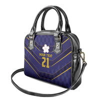 Japan Pacific Rugby 2022-23 Custom Shoulder Handbag Blue Sakura Japanese Wave Pattern LT9 - Polynesian Pride