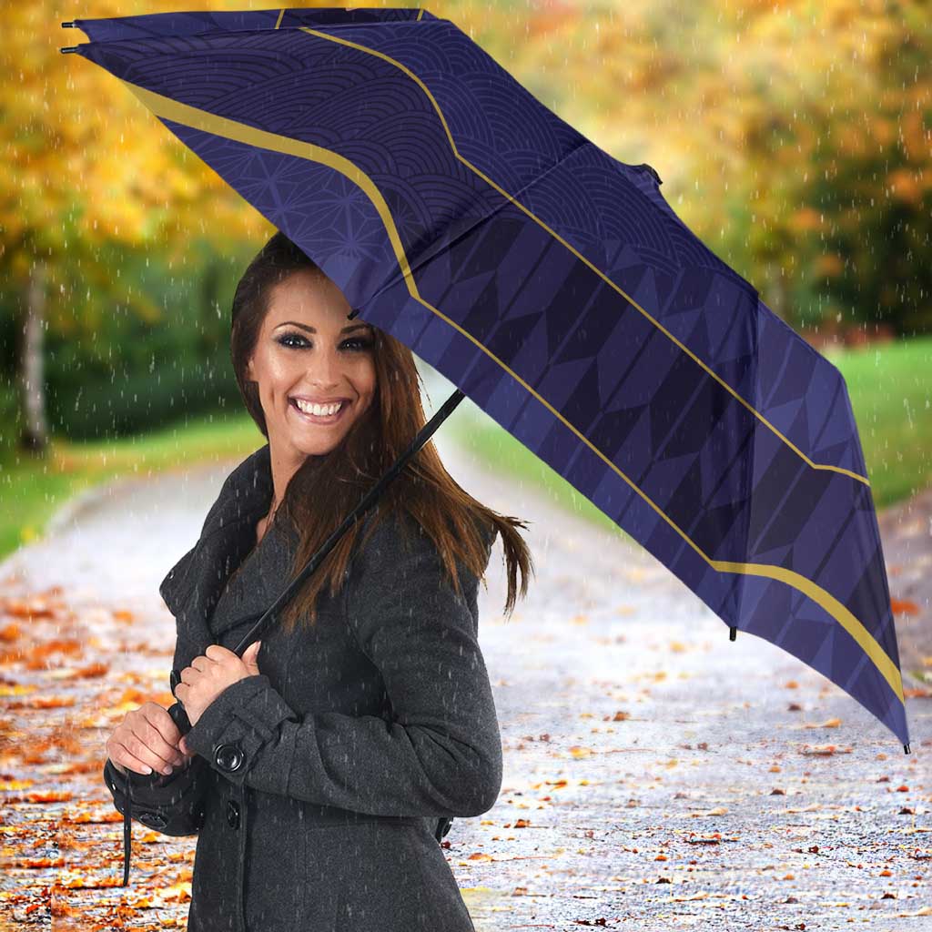 Japan Pacific Rugby 2022-23 Custom Umbrella Blue Sakura Japanese Wave Pattern LT9 - Polynesian Pride