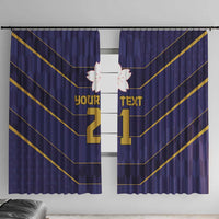 Japan Pacific Rugby 2022-23 Custom Window Curtain Blue Sakura Japanese Wave Pattern LT9 With Hooks Blue - Polynesian Pride