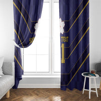 Japan Pacific Rugby 2022-23 Custom Window Curtain Blue Sakura Japanese Wave Pattern LT9 - Polynesian Pride