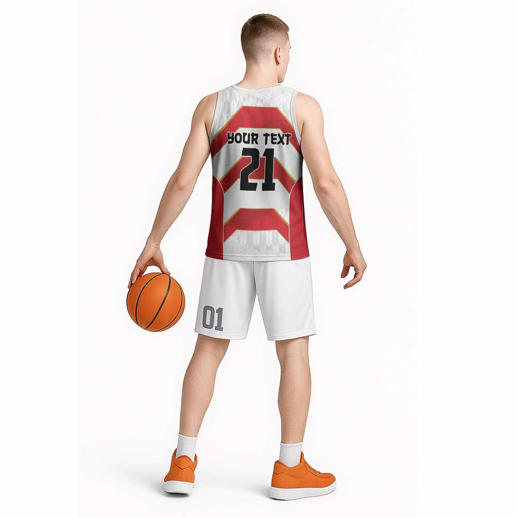 Japan Pacific Rugby 2022-23 Custom Basketball Jersey Red Sakura Japanese Wave Pattern LT9 - Polynesian Pride