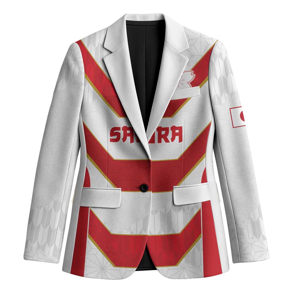 Japan Pacific Rugby 2022-23 Custom Blazer Red Sakura Japanese Wave Pattern LT9 Unisex Red - Polynesian Pride